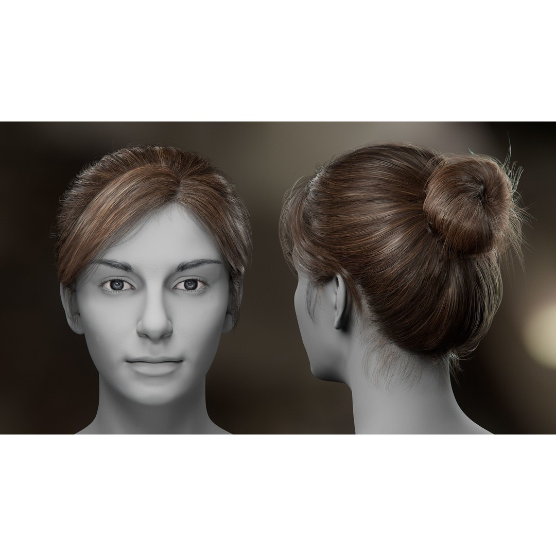 Hair Card 3D Model – Realistic Hairstyles Collection for Characters - View 4