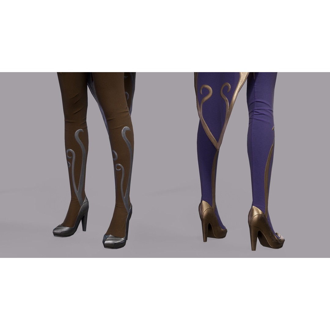 Fantasy Female Wizard 3D Model – Low Poly Game-Ready Asset, FBX, OBJ - View 19