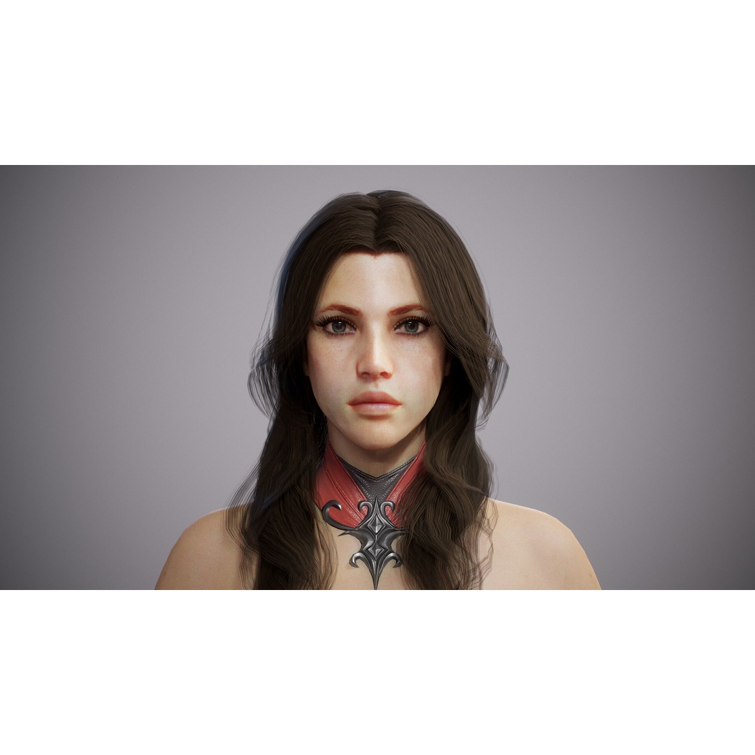 Fantasy Female Wizard 3D Model – Low Poly Game-Ready Asset, FBX, OBJ - View 3