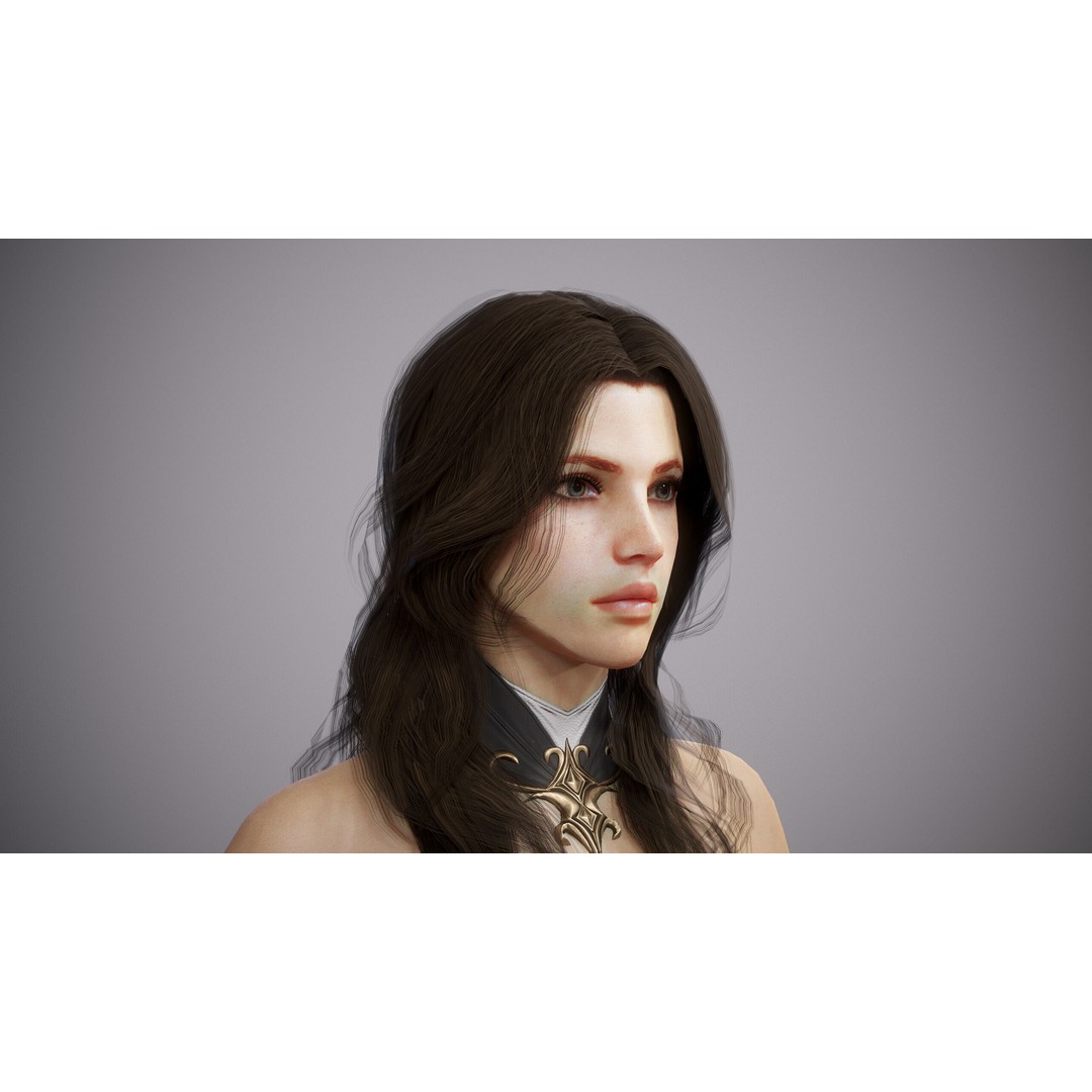 Fantasy Female Wizard 3D Model – Low Poly Game-Ready Asset, FBX, OBJ - View 4
