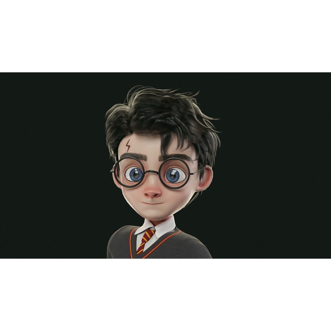 Harry 3D Model – Low Poly Game-Ready Character, FBX - View 15
