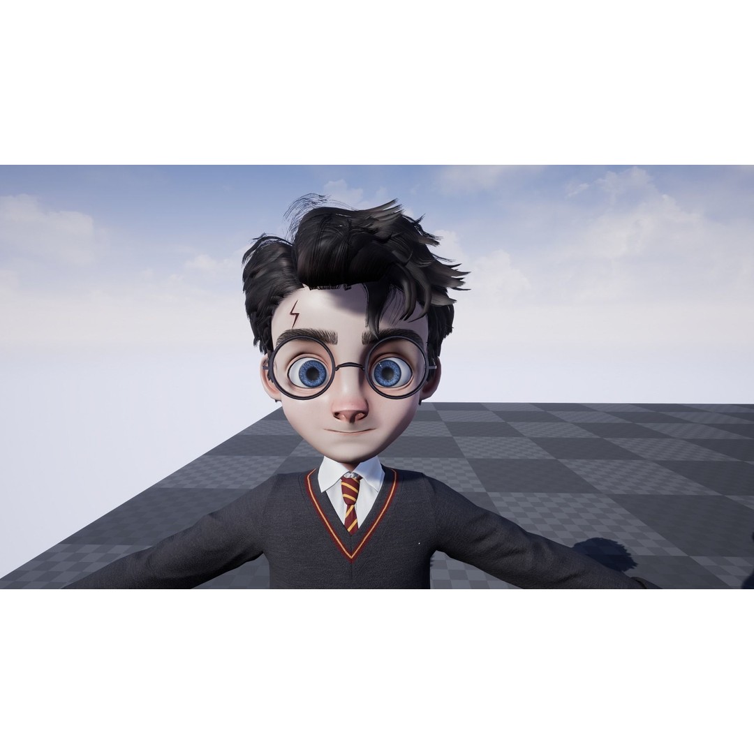 Harry 3D Model – Low Poly Game-Ready Character, FBX - View 17