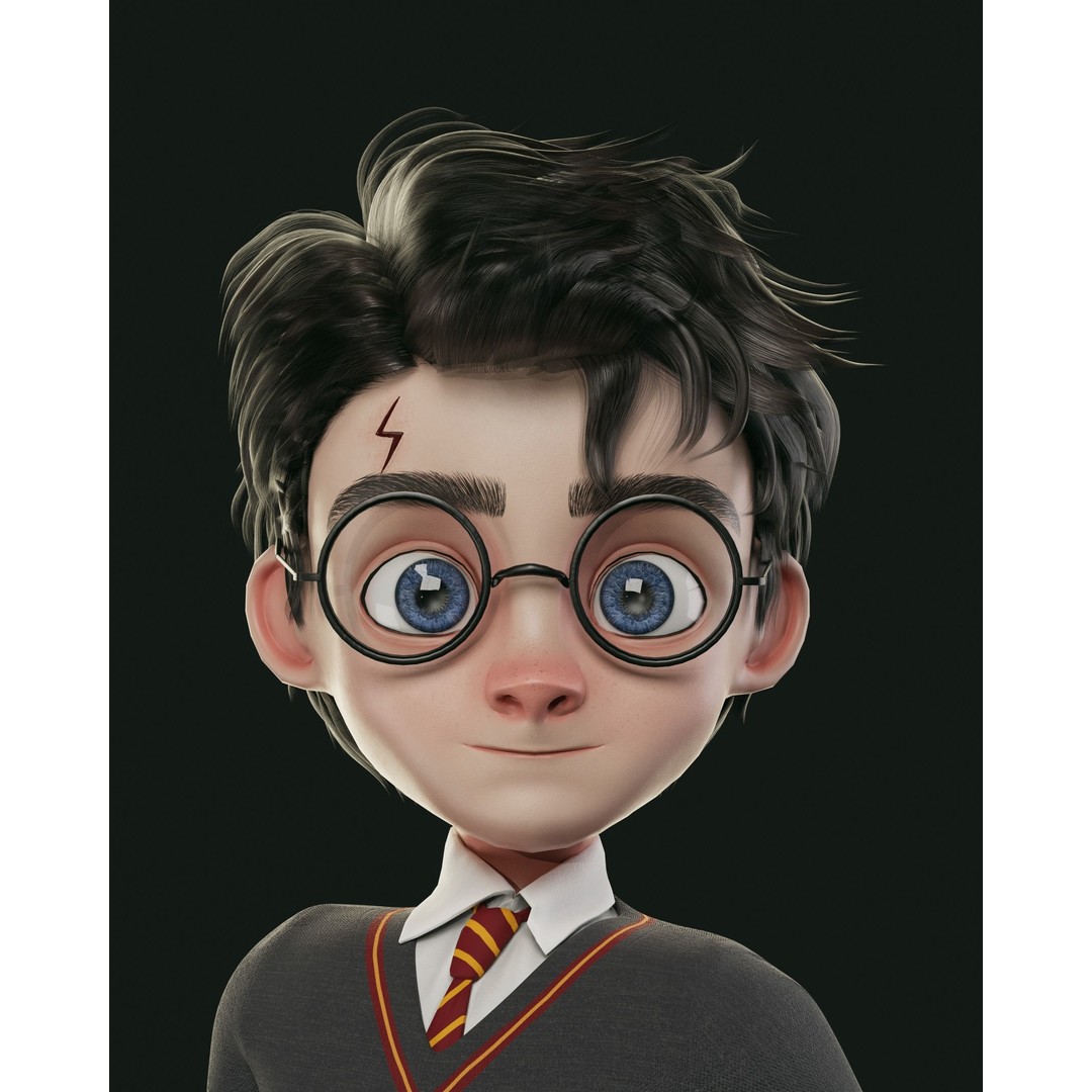 Harry 3D Model – Low Poly Game-Ready Character, FBX - View 3