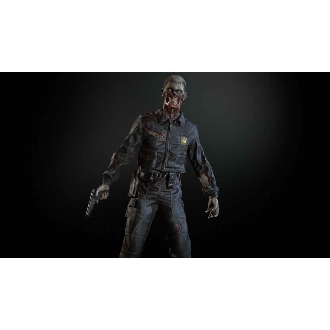 SuperZombie8 3D Model – Low Poly Character, Rigged, PBR Textures - View 21