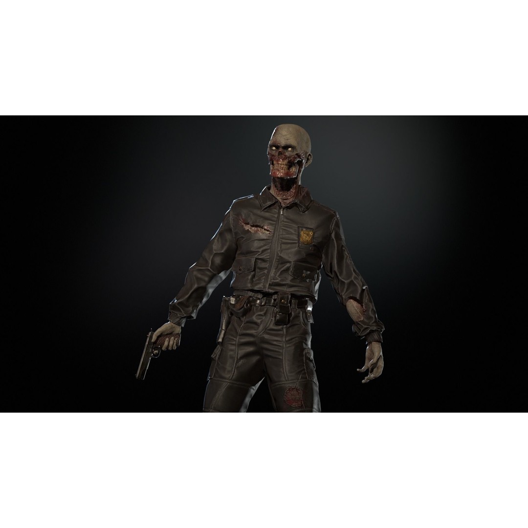 SuperZombie8 3D Model – Low Poly Character, Rigged, PBR Textures - View 25