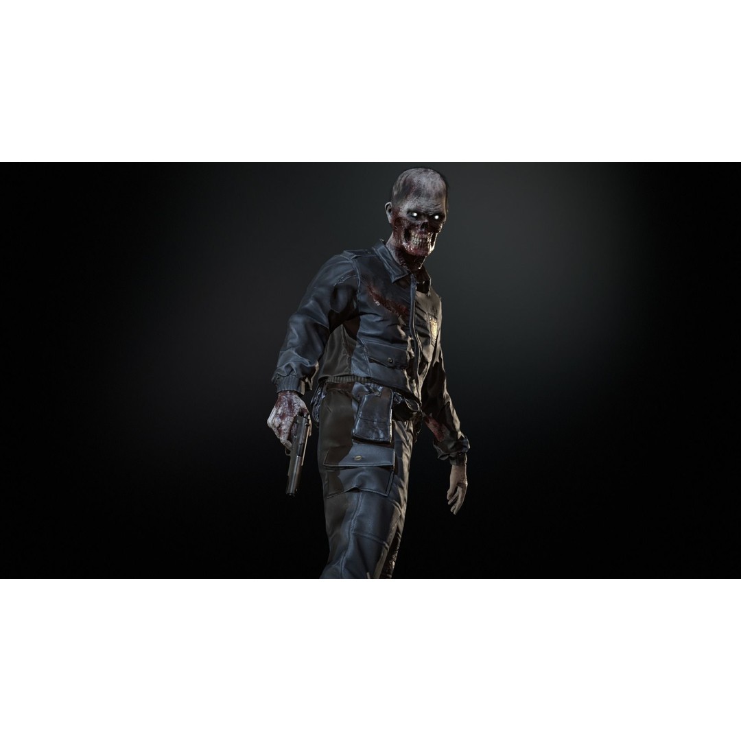 SuperZombie8 3D Model – Low Poly Character, Rigged, PBR Textures - View 26