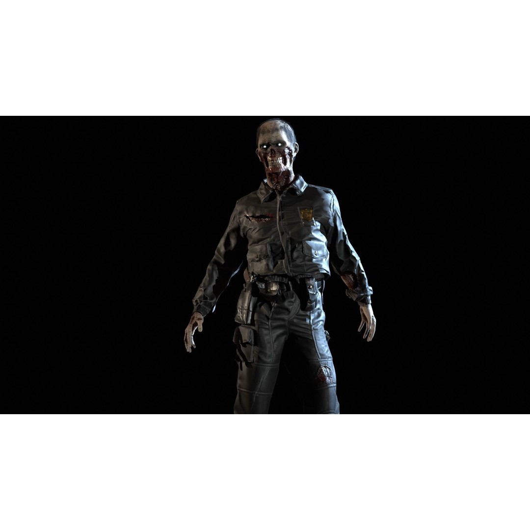 SuperZombie8 3D Model – Low Poly Character, Rigged, PBR Textures - View 27
