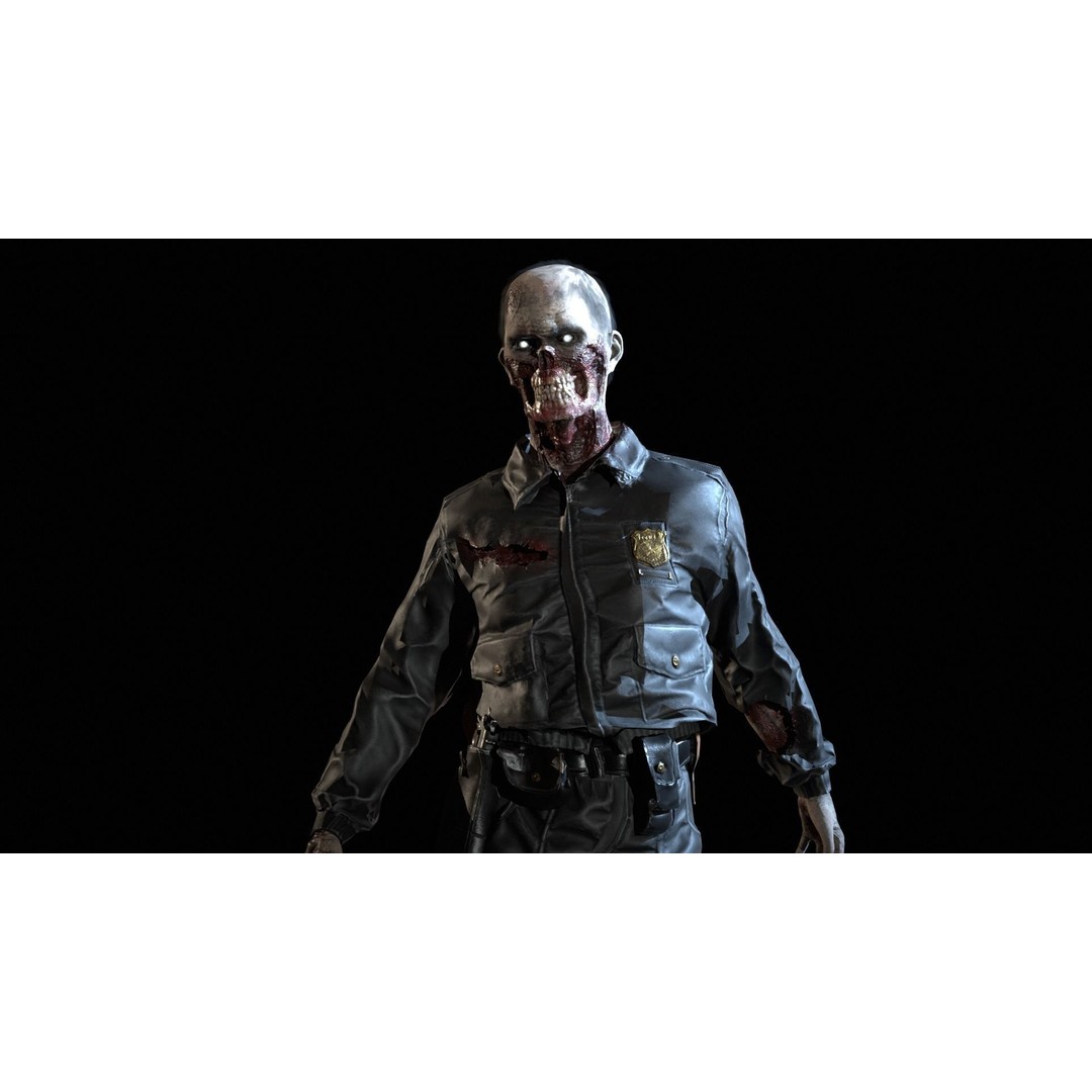 SuperZombie8 3D Model – Low Poly Character, Rigged, PBR Textures - View 28