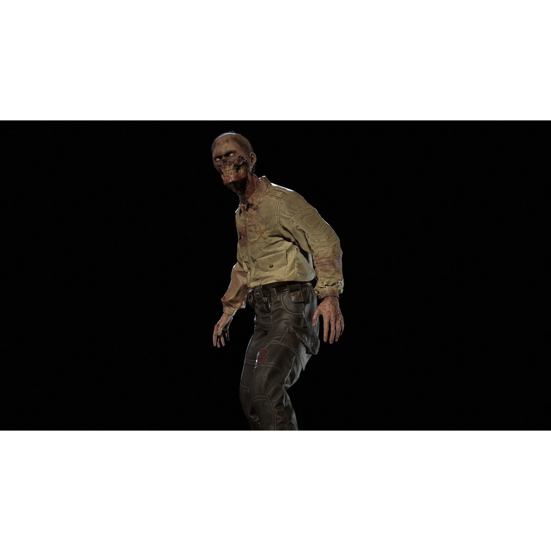 SuperZombie8 3D Model – Low Poly Character, Rigged, PBR Textures - View 31