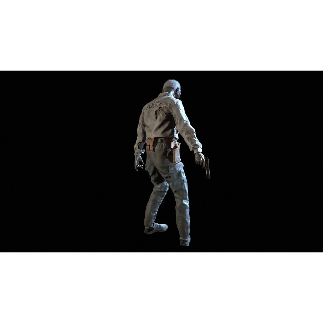 SuperZombie8 3D Model – Low Poly Character, Rigged, PBR Textures - View 33