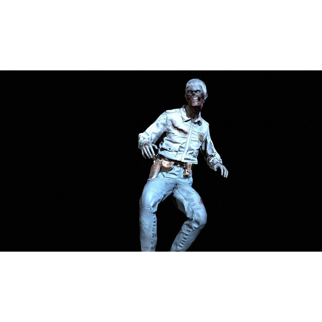 SuperZombie8 3D Model – Low Poly Character, Rigged, PBR Textures - View 34