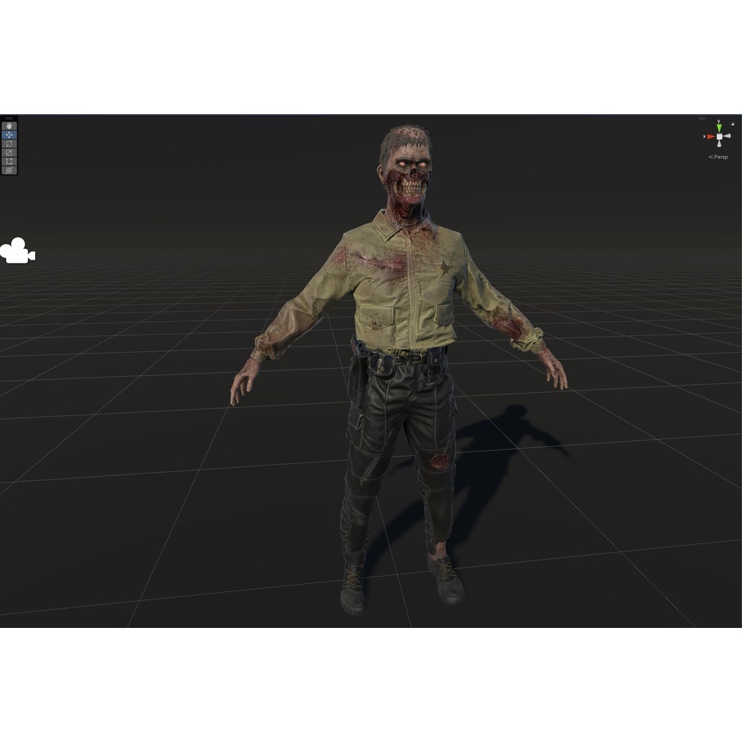SuperZombie8 3D Model – Low Poly Character, Rigged, PBR Textures - View 35