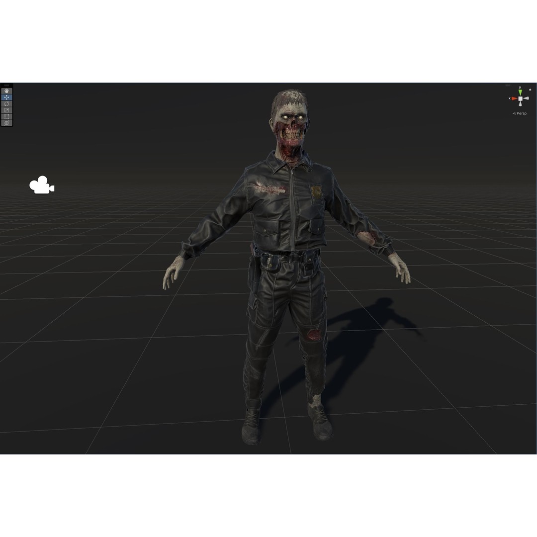 SuperZombie8 3D Model – Low Poly Character, Rigged, PBR Textures - View 36