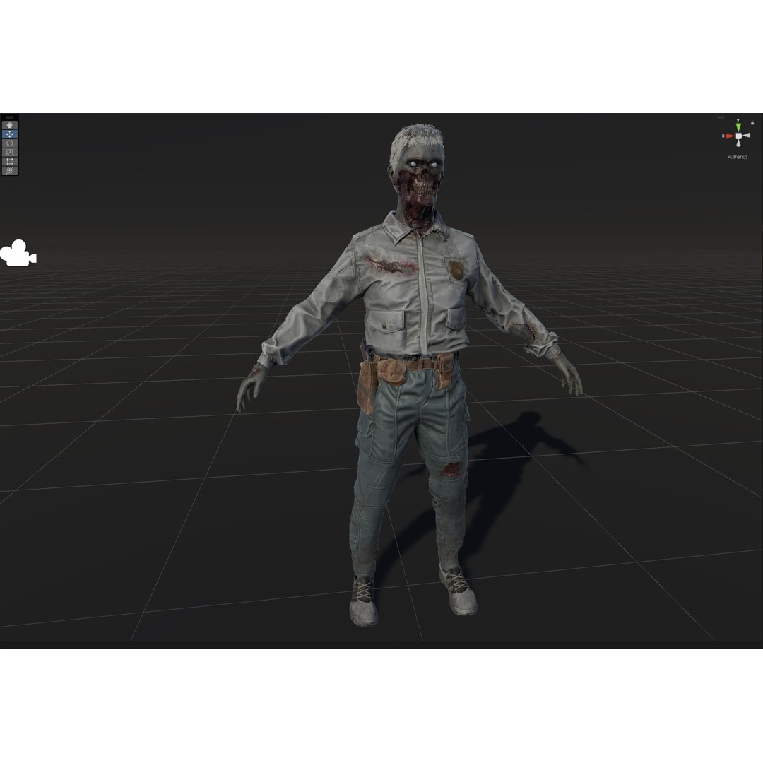 SuperZombie8 3D Model – Low Poly Character, Rigged, PBR Textures - View 37