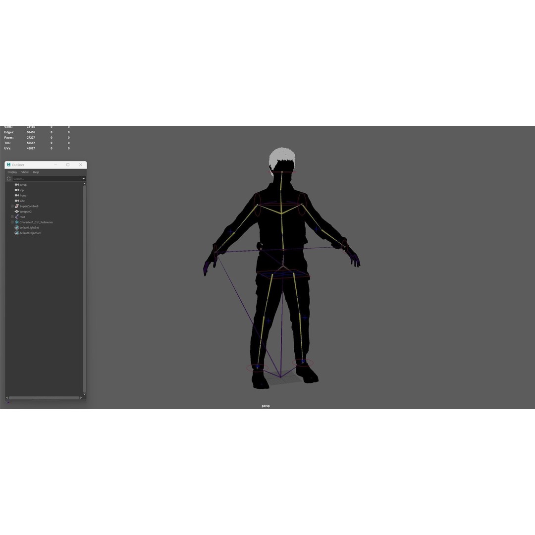 SuperZombie8 3D Model – Low Poly Character, Rigged, PBR Textures - View 38