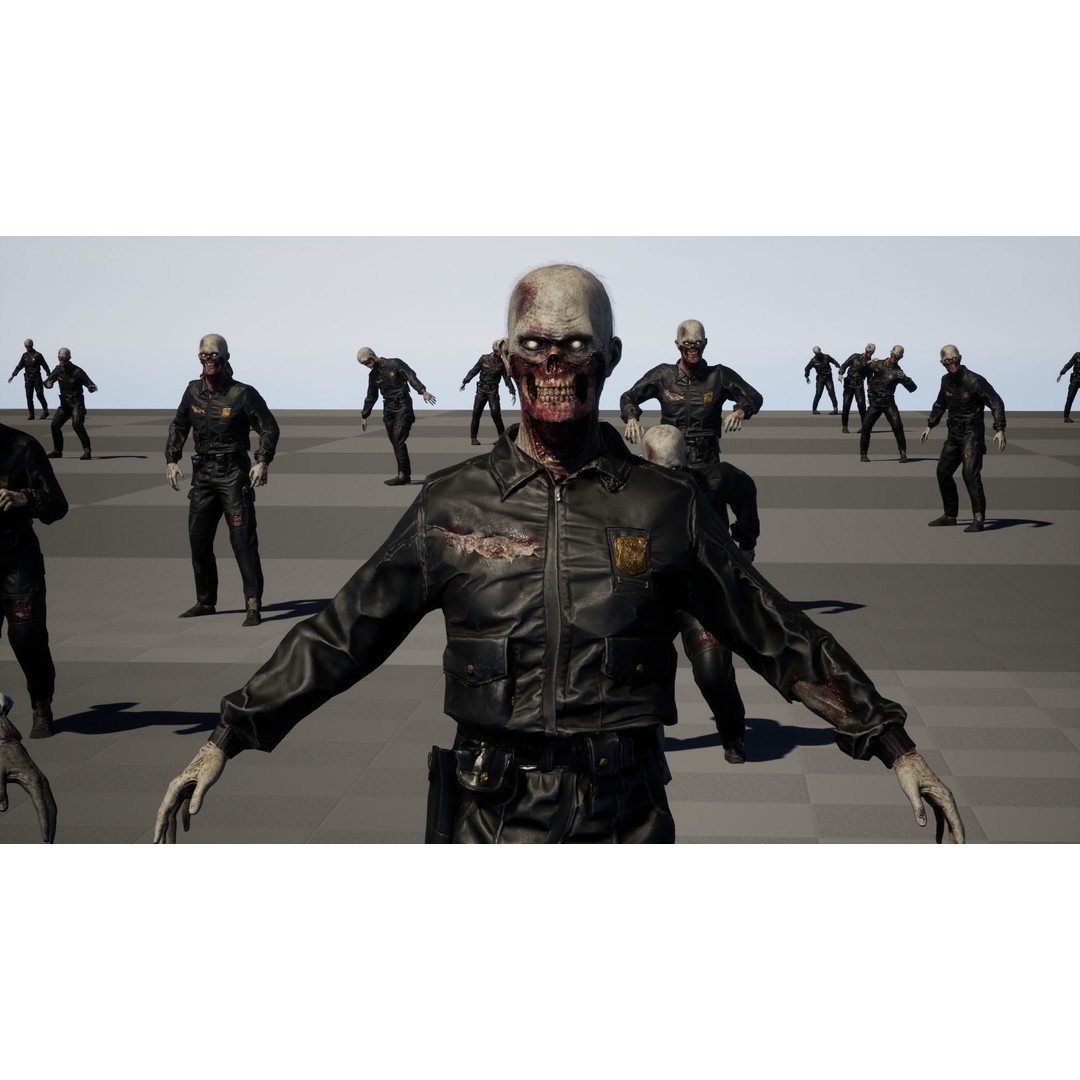 SuperZombie8 3D Model – Low Poly Character, Rigged, PBR Textures - View 39