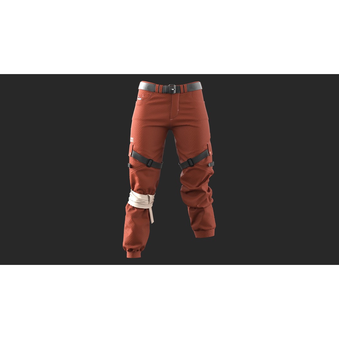 Girls Outfit 3D Model – Fashion Urban Clothing, PBR Textures - View 7