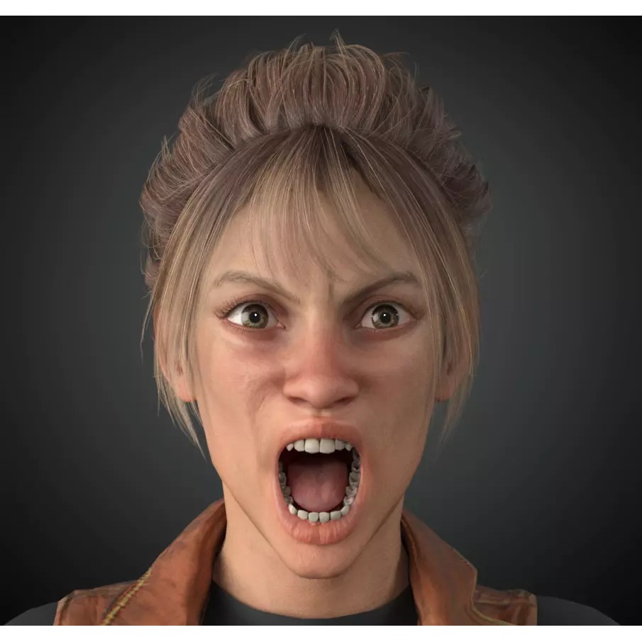 Adventurous Female Explorer 3D Model – Realistic Low Poly Character, FBX - View 4