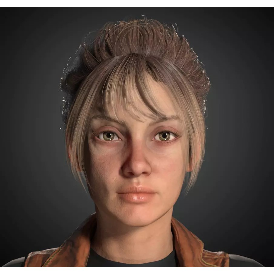 Adventurous Female Explorer 3D Model – Realistic Low Poly Character, FBX - View 5