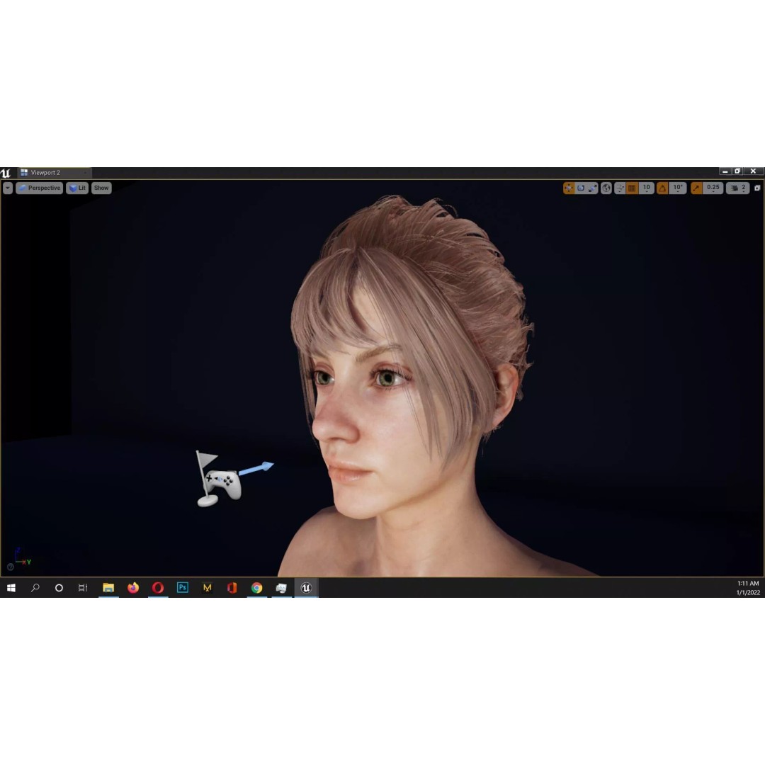 Adventurous Female Explorer 3D Model – Realistic Low Poly Character, FBX - View 8