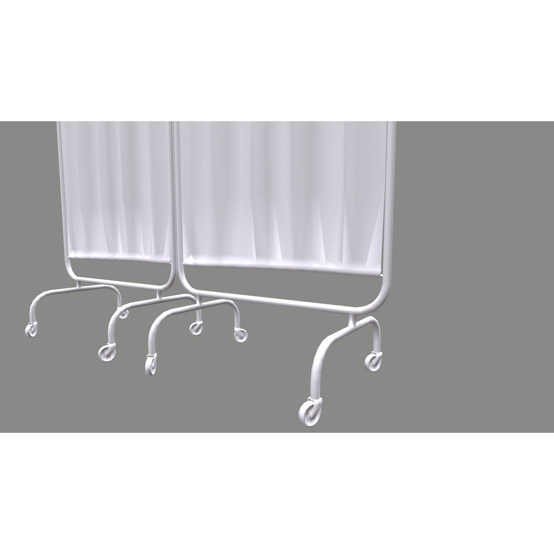 Hospital Curtain Divider - Low-Poly 3D Model