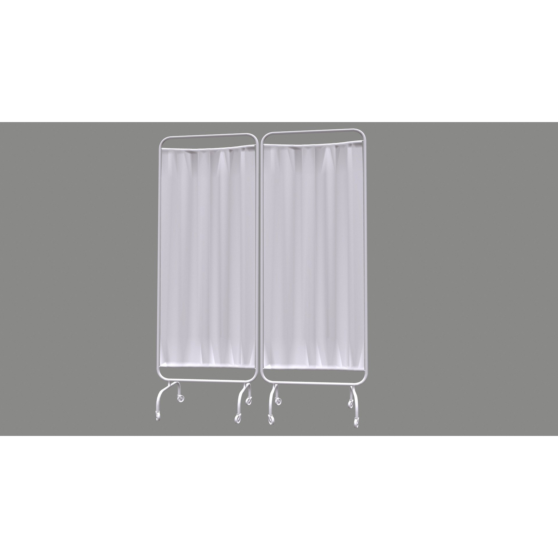 Hospital Curtain Divider - Low-Poly 3D Model - View 22