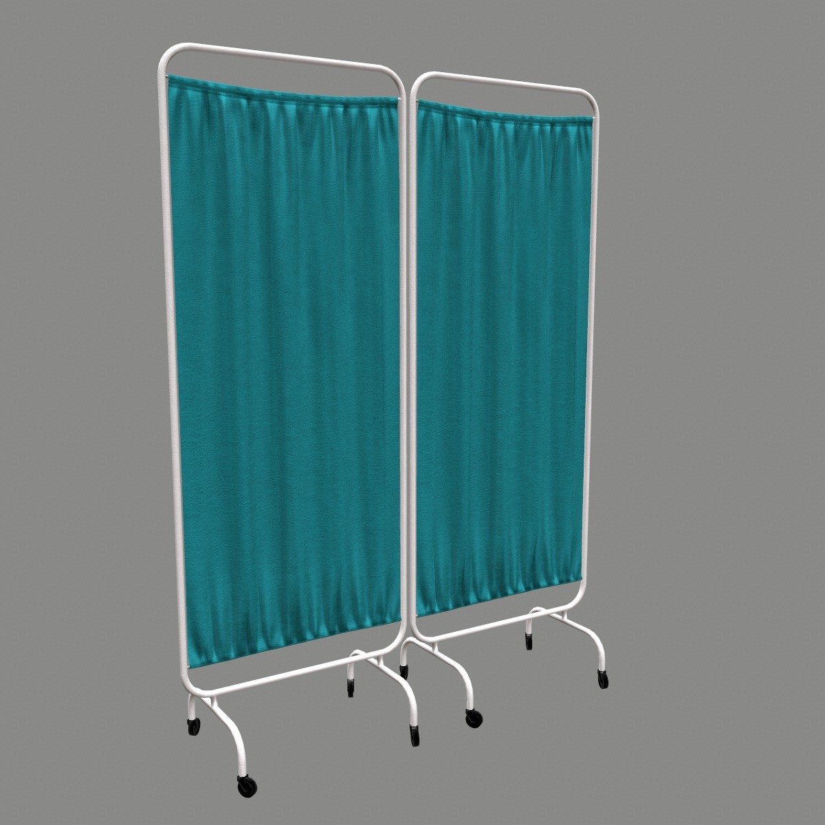 Hospital Curtain Divider - Low-Poly 3D Model - View 3