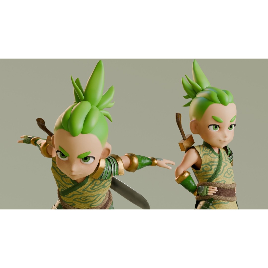 Low Poly 3D Character Model – Stylized Game Ready Bundle Edition, FBX - View 15
