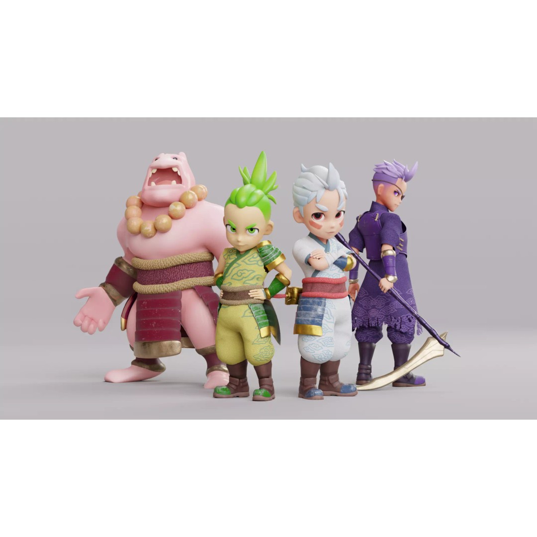 Low Poly 3D Character Model – Stylized Game Ready Bundle Edition, FBX - View 2