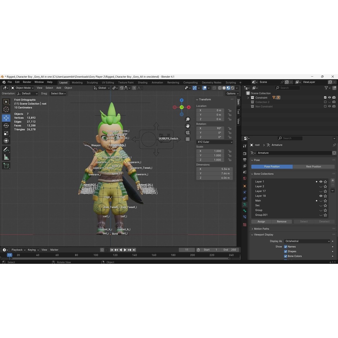 Low Poly 3D Character Model – Stylized Game Ready Bundle Edition, FBX - View 23