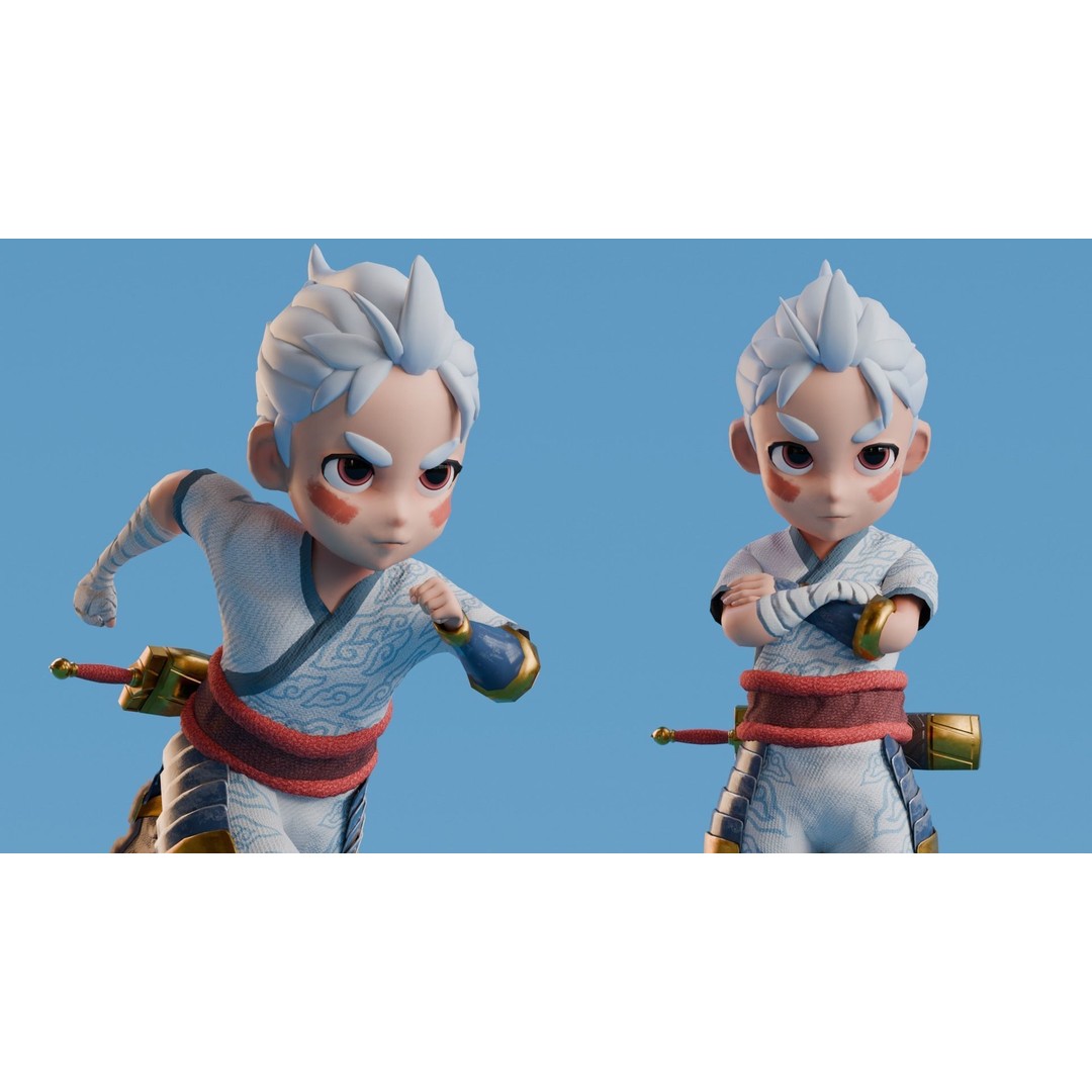 Low Poly 3D Character Model – Stylized Game Ready Bundle Edition, FBX - View 3