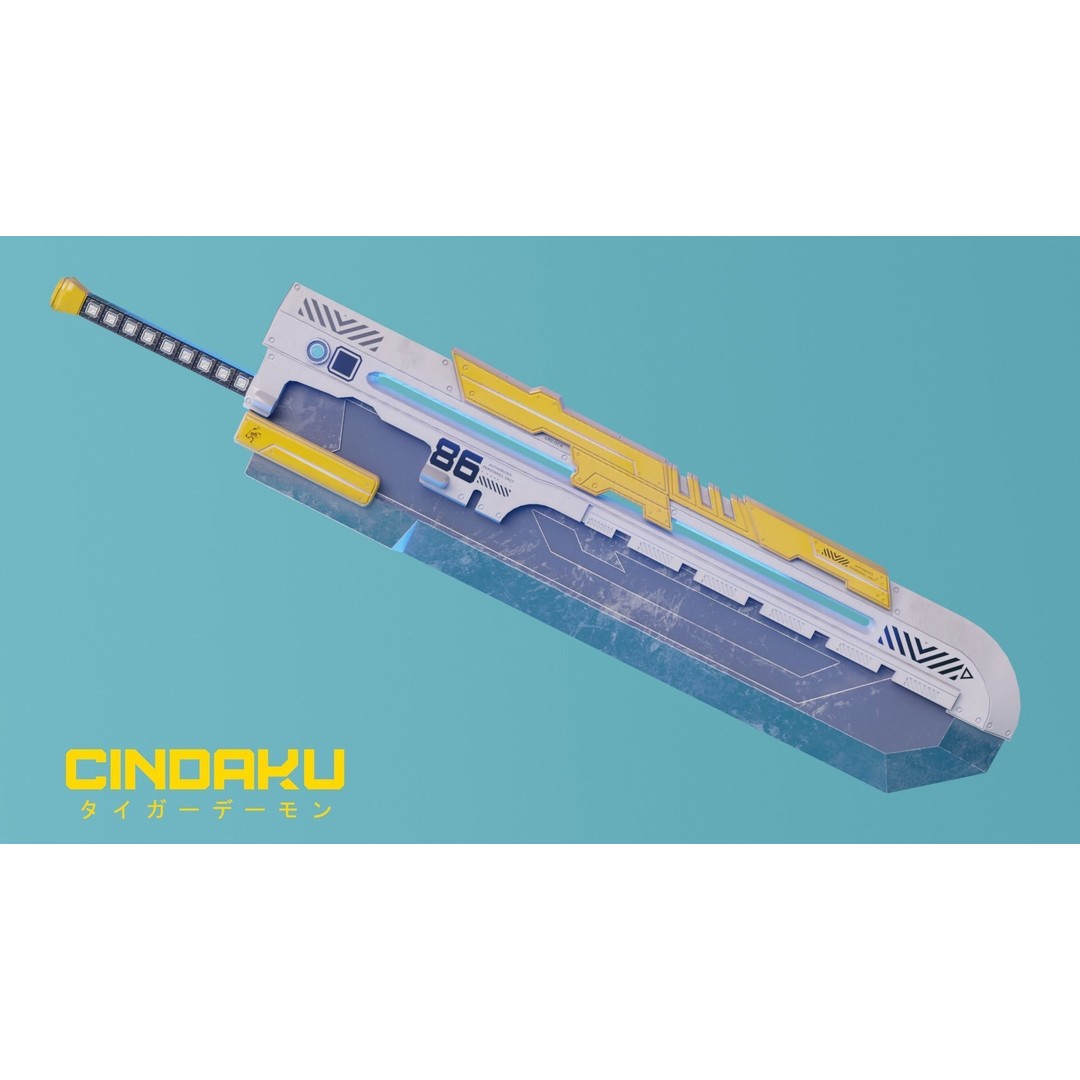 Cindaku Cybernetic Soldier 3D Model – Low Poly Rigged Character, FBX - View 13