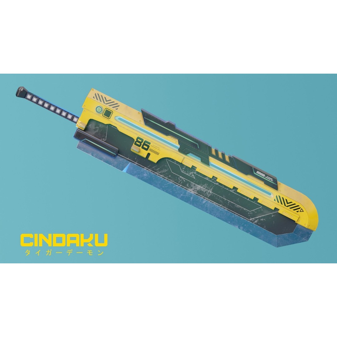 Cindaku Cybernetic Soldier 3D Model – Low Poly Rigged Character, FBX - View 14