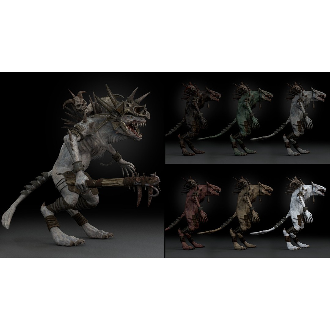 Serpens Dragon 3D Model – Rigged Low-Poly Game Asset, FBX, PBR - View 11