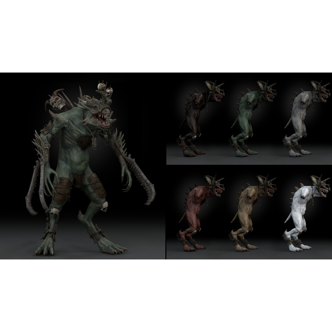 Serpens Dragon 3D Model – Rigged Low-Poly Game Asset, FBX, PBR - View 12