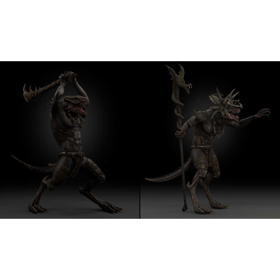 Serpens Dragon 3D Model – Rigged Low-Poly Game Asset, FBX, PBR - View 15