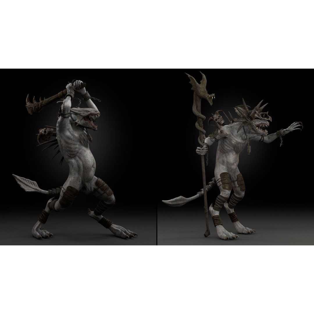 Serpens Dragon 3D Model – Rigged Low-Poly Game Asset, FBX, PBR - View 16