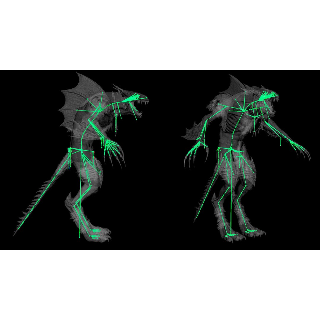 Serpens Dragon 3D Model – Rigged Low-Poly Game Asset, FBX, PBR - View 19