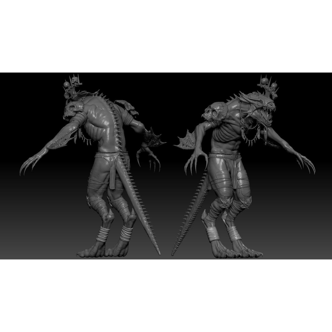 Serpens Dragon 3D Model – Rigged Low-Poly Game Asset, FBX, PBR - View 23