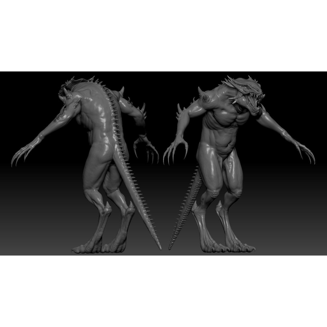 Serpens Dragon 3D Model – Rigged Low-Poly Game Asset, FBX, PBR - View 24