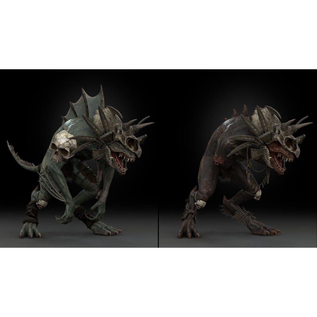 Serpens Dragon 3D Model – Rigged Low-Poly Game Asset, FBX, PBR - View 4