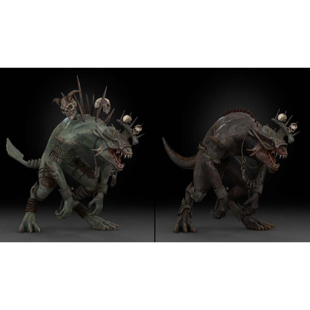 Serpens Dragon 3D Model – Rigged Low-Poly Game Asset, FBX, PBR - View 5