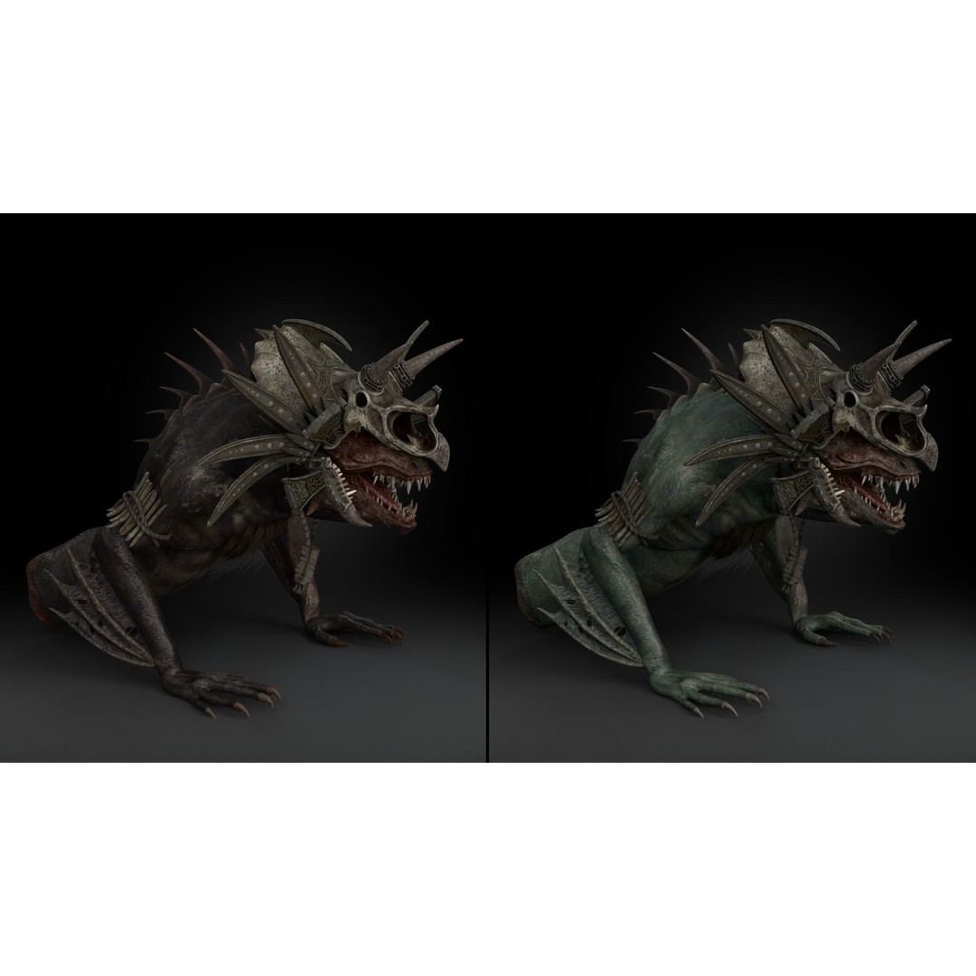 Serpens Dragon 3D Model – Rigged Low-Poly Game Asset, FBX, PBR - View 8