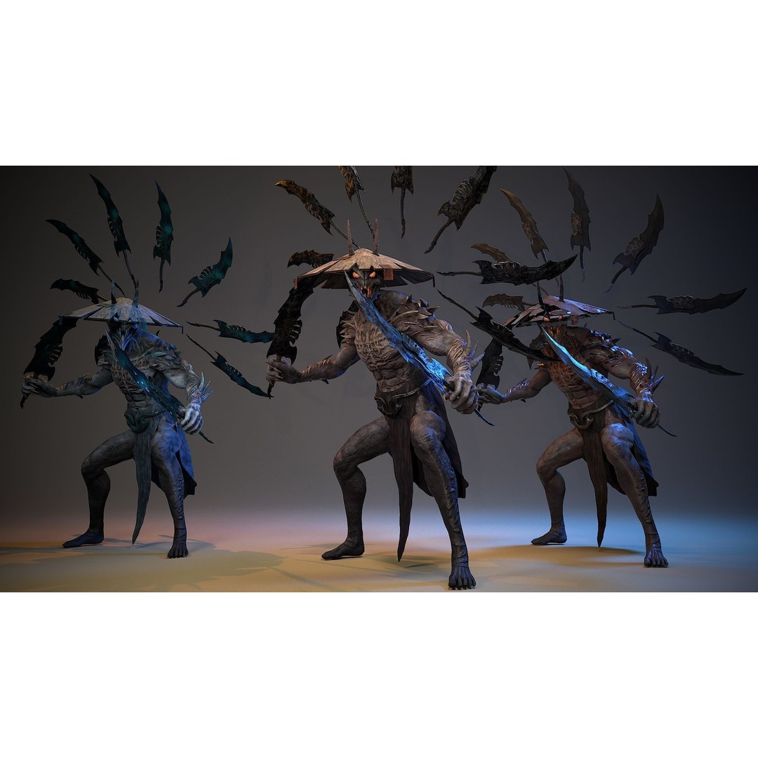 Demon God 3D Model – Low Poly Character, Rigged, FBX - View 10