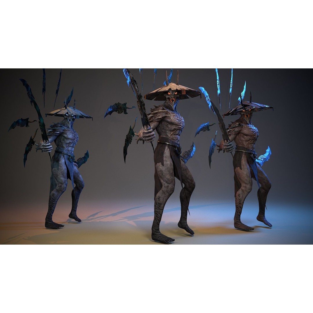 Demon God 3D Model – Low Poly Character, Rigged, FBX - View 12