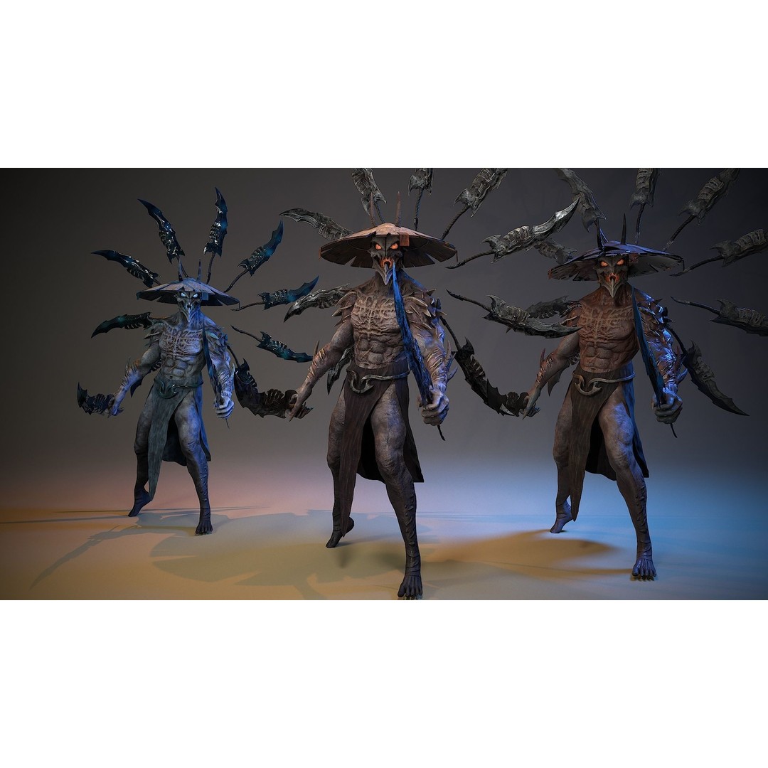 Demon God 3D Model – Low Poly Character, Rigged, FBX - View 13