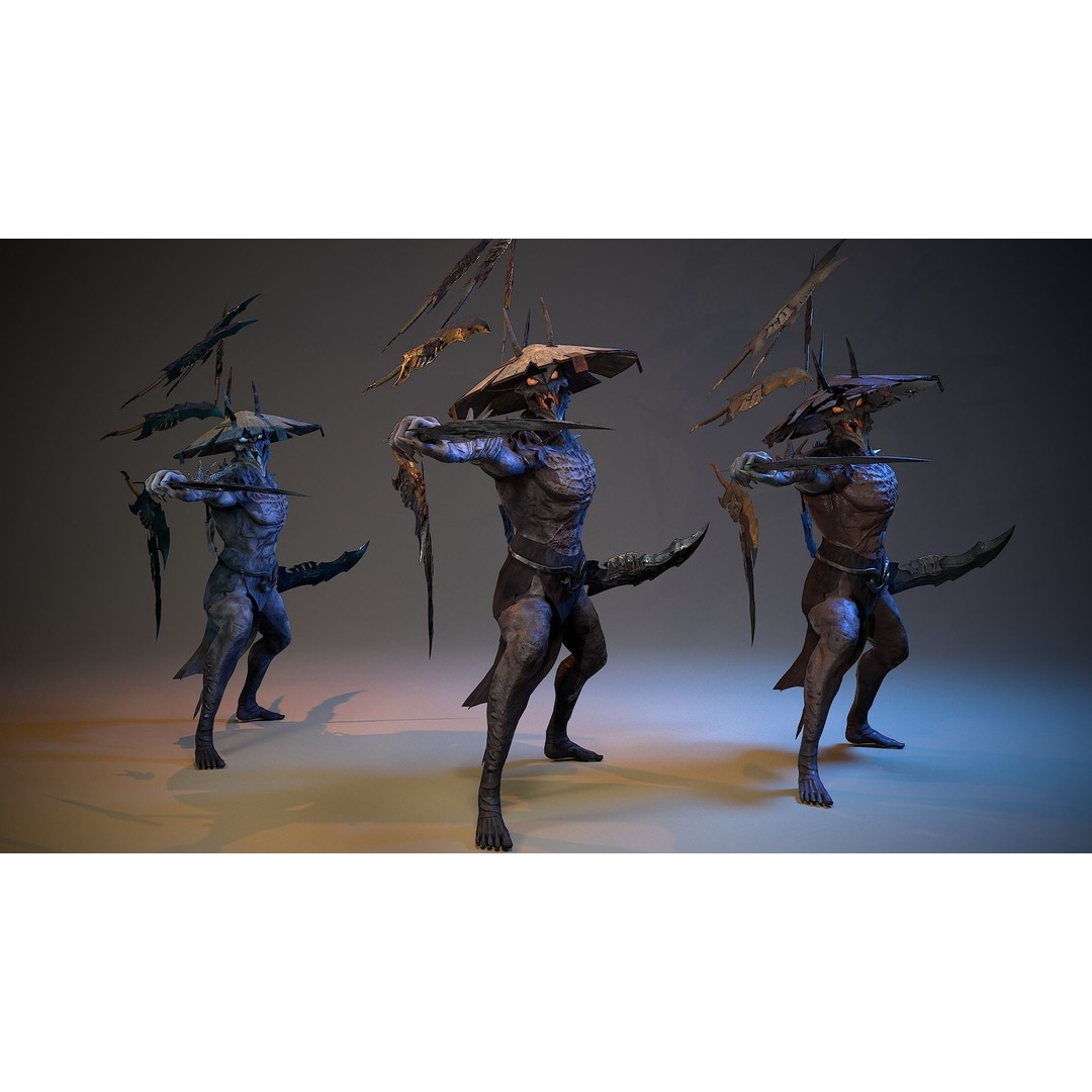 Demon God 3D Model – Low Poly Character, Rigged, FBX - View 14