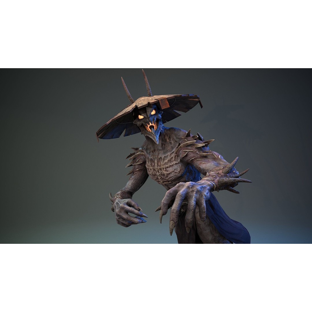Demon God 3D Model – Low Poly Character, Rigged, FBX - View 16