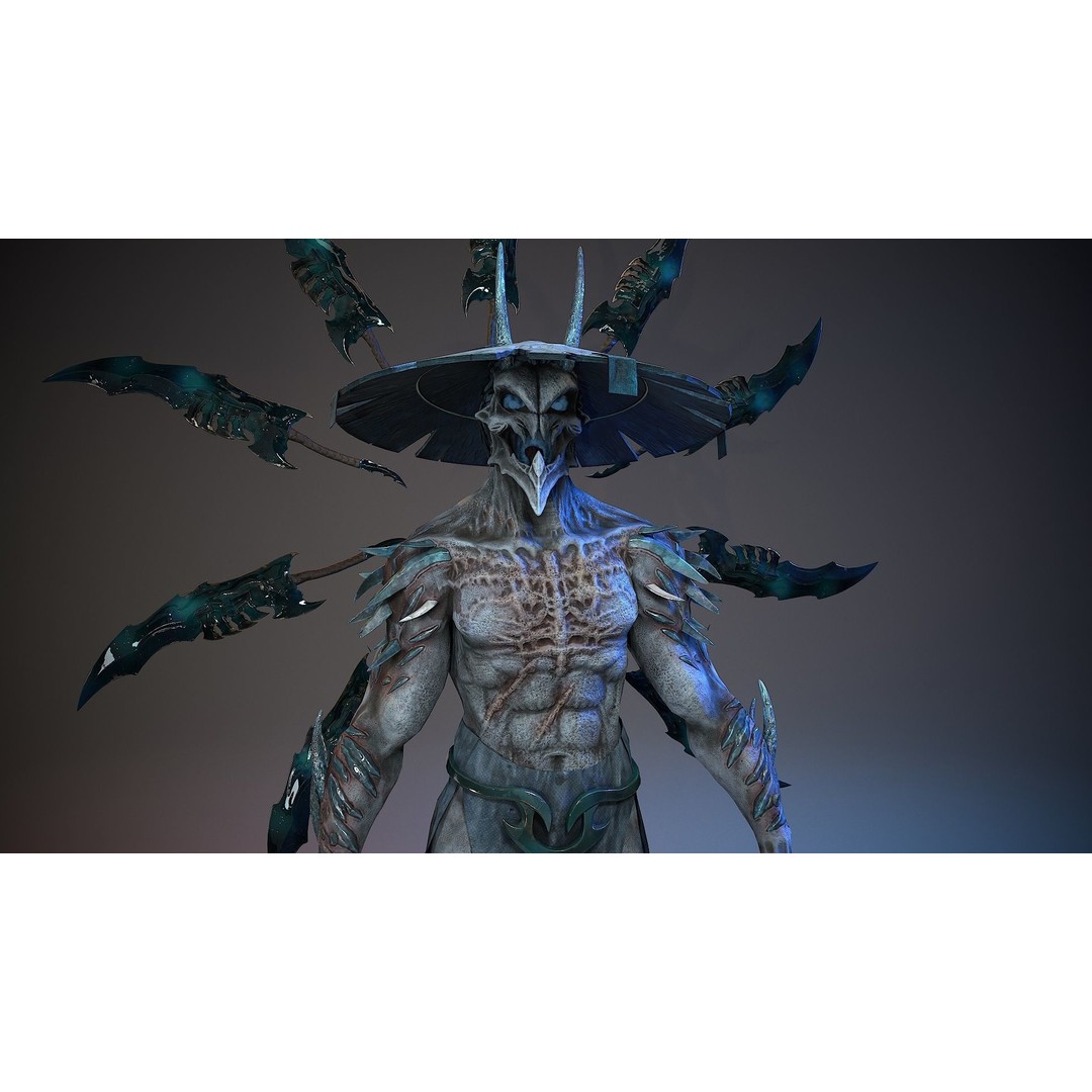 Demon God 3D Model – Low Poly Character, Rigged, FBX - View 19