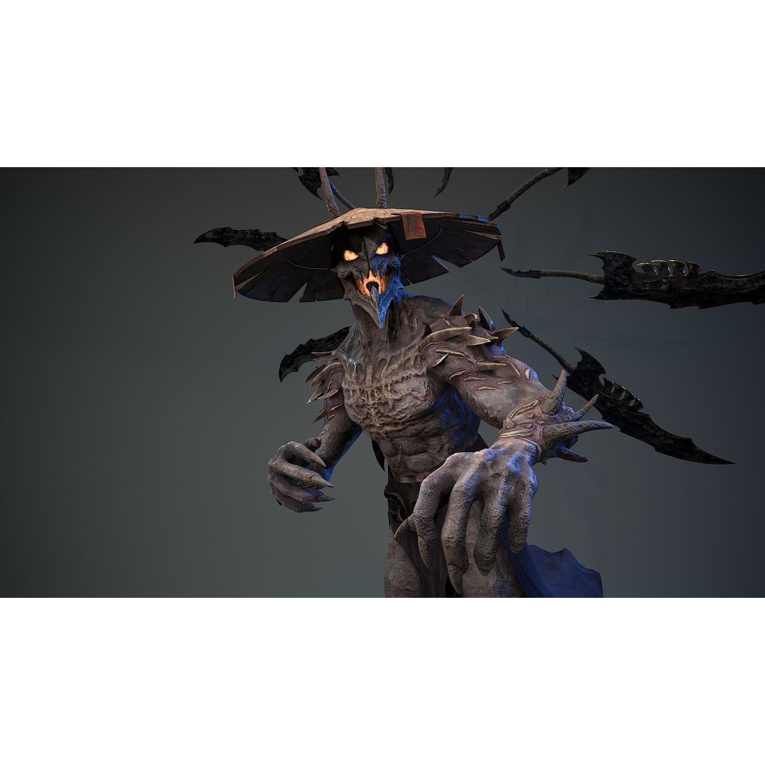 Demon God 3D Model – Low Poly Character, Rigged, FBX - View 3